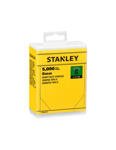 Stanley 1-TRA704-5T, capse pentru aplicatii profesionale, 6mm, 5000 buc tip G 4/11/140, blister