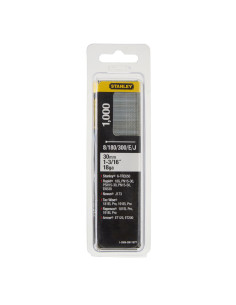 Stanley 1-SWKBN1187T, Cuie din otel galvanizat, 30mm, 1000 buc tip E/J/8/180/300, blister