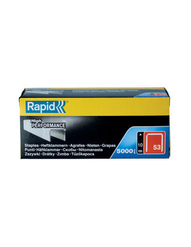 Rapid 11858810, set de 5000 de capse din sarma fina galvanizata No. 53, 10mm