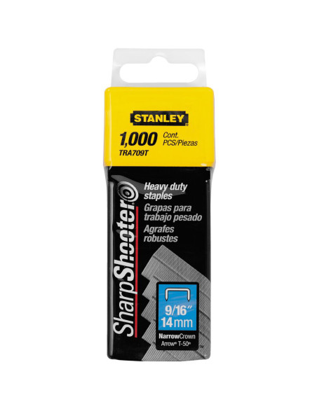 Stanley 1-TRA709T, capse 9/16 " pentru aplicatii profesionale, 14mm, 1000 buc tip G 4/11/140, blister