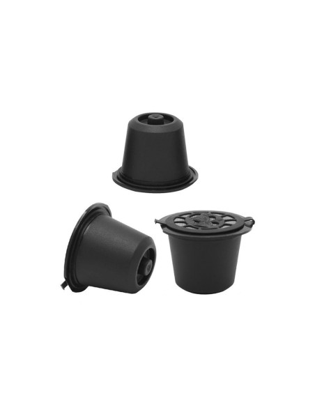 Set 5 Capsule Reutilizabile din Plastic Ecologic si Inox, Compatibile cu Aparatele de Cafea Nespresso