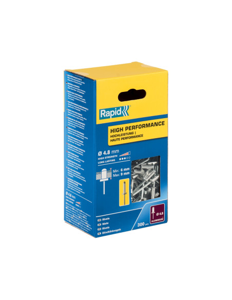 Rapid 5001436, set 300 de nituri high performance, Ø4.8 x 12 mm