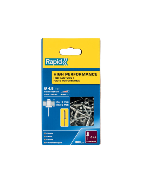 Rapid 5001436, set 300 de nituri high performance, Ø4.8 x 12 mm