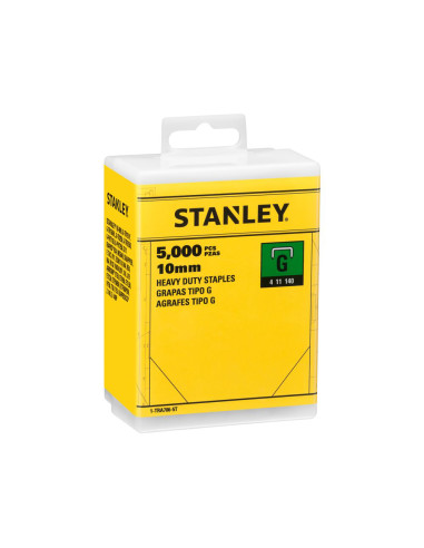 Stanley 1-TRA706-5T, capse pentru aplicatii profesionale, 10mm, 5000 buc tip G 4/11/140, blister