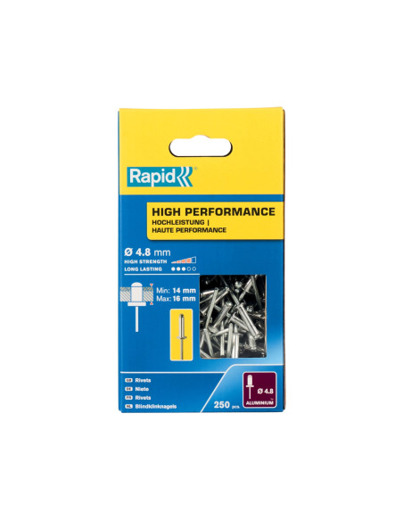 Rapid 5001439, set 250 de nituri high performance, Ø4.8 x 20 mm