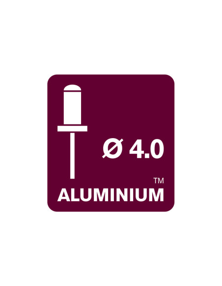Rapid 5000661, set nituri XL din aluminiu, inclusiv burghiu, 50 buc, 6-9mm, Ø4.0 x 12mm