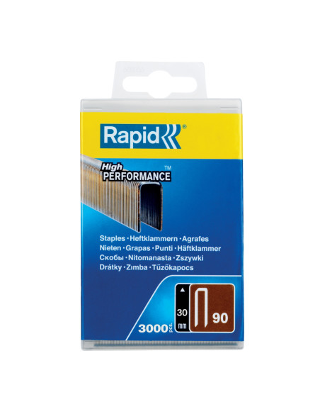 Rapid 5000125, set de 3000 de capse tip coroana No. 90, 30 mm