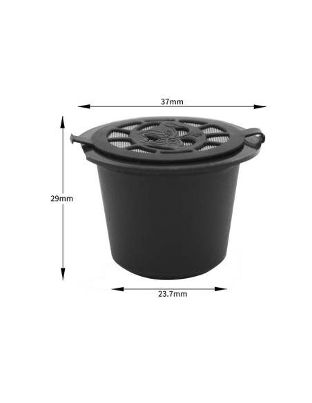 Set 5 Capsule Reutilizabile din Plastic Ecologic si Inox, Compatibile cu Aparatele de Cafea Nespresso