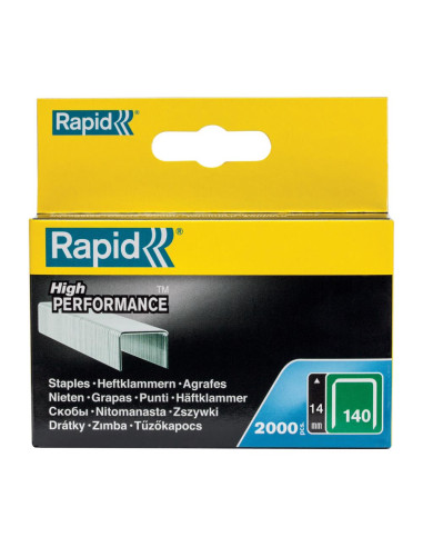 Rapid 11915631, set de 2000 de capse din sarma plata No. 140, 14 mm