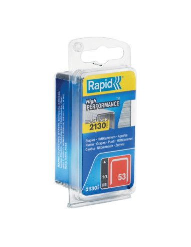 Rapid 5000743, set de 2130 de capse din sarma fina galvanizata No. 53, 10 mm