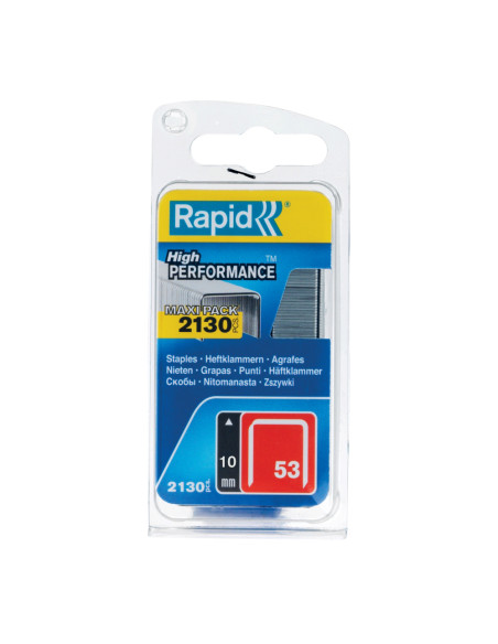 Rapid 5000743, set de 2130 de capse din sarma fina galvanizata No. 53, 10 mm