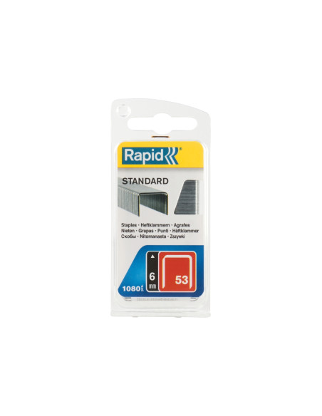 Rapid 40109560, set de 1060 de capse din sarma fina galvanizata No. 53, 6 mm