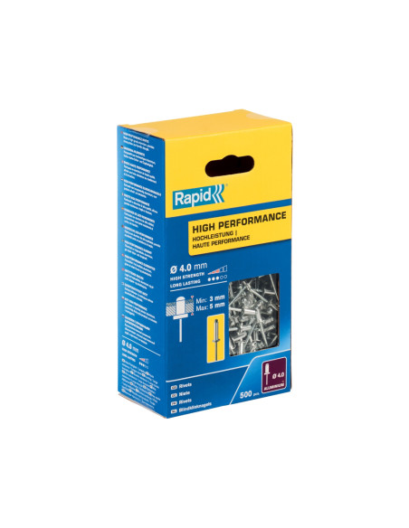 Rapid 5001432, set 500 de nituri high performance, Ø4.0 x 8 mm