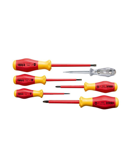 Set surubelnite izolate VDE, Felo No.9, 6 piese