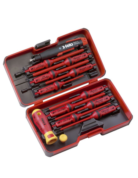Trusa de surubelnite izolate VDE, Felo E-SMART Industry, 14 piese