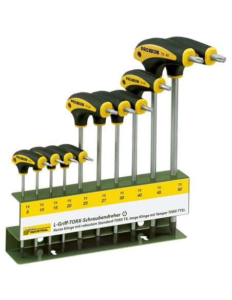 Set 10 surubelnite cu maner in “L”, Proxxon 22652, TORX