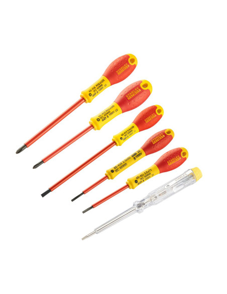 Stanley 0-65-441, Set 6 surubelnite VDE, tip PH, drepte si tester de tensiune