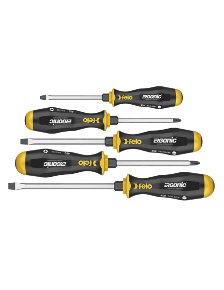 Set 5 surubelnite mecanice, Felo Ergonic 450, SL | PH, 5 piese