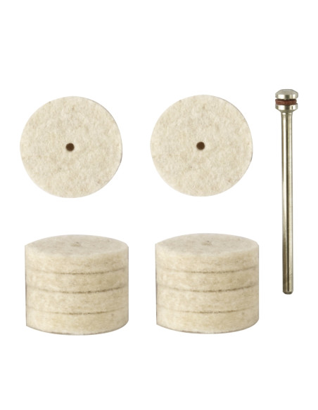 Set discuri pentru lustruire, din pasla, 22mm, Proxxon 28798