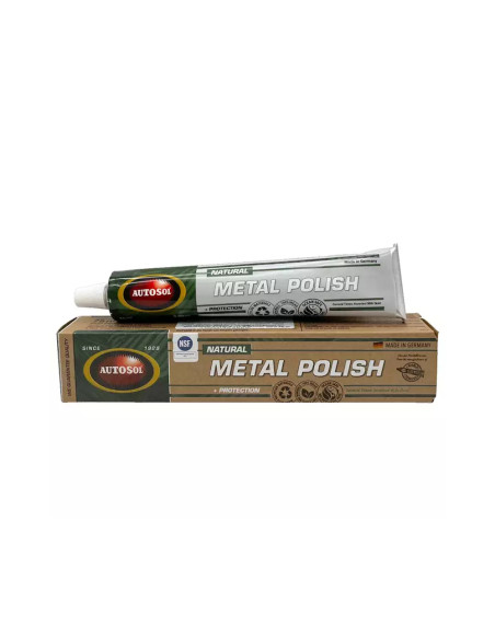 Autosol Natural Metal Polish, Pasta de polisat pentru toate suprafetele metalice, fara chimicale agresive, 75ml