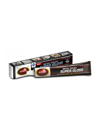 Autosol Metal Polish Super Gloss, Pasta de polisat pentru metal, plastic si fibra de sticla, 75ml