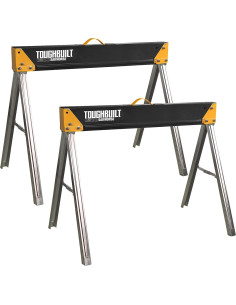 Set doua mese de santier cu picioare fixe ToughBuilt TB-C300-2, 100% otel, max 1000 kg, 90.2cm 2