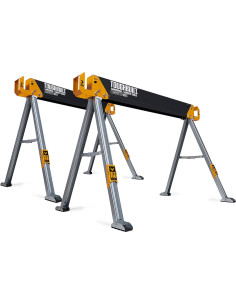 Set doua mese de santier cu picioare reglabile ToughBuilt TB-C550-2, 100% otel, max 1000 kg, 105.5cm