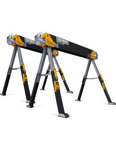 Set doua mese de santier cu picioare pivotante ToughBuilt TB-C700-2, 100% otel, max 1200 kg, 101.2cm