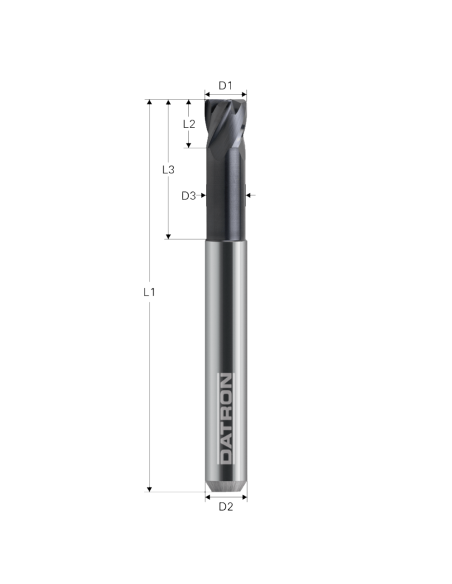 Freza cu 4 caneluri, Datron 0078628A, 8.0x9.0x8.0mm