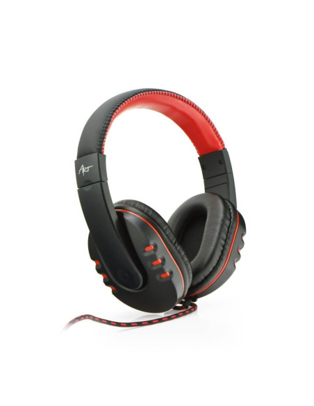 Casti Gaming Nemezis, Premium, Microfon inclus, Reglaj pe Fir, Negru/Rosu