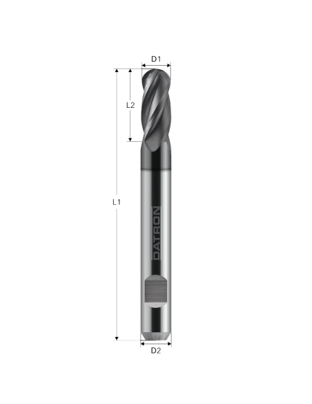 Freza cu 4 caneluri, Datron 0078548, 8.0x19.0x8.0mm