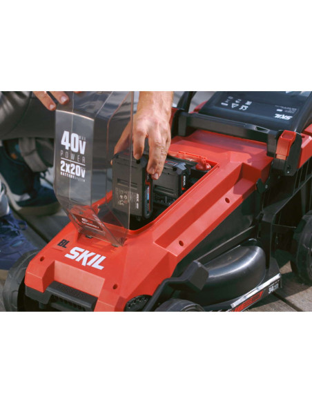 Masina de tuns iarba, SKIL 0130 BA, 34cm, Brushless, cu acumulatori si incarcator